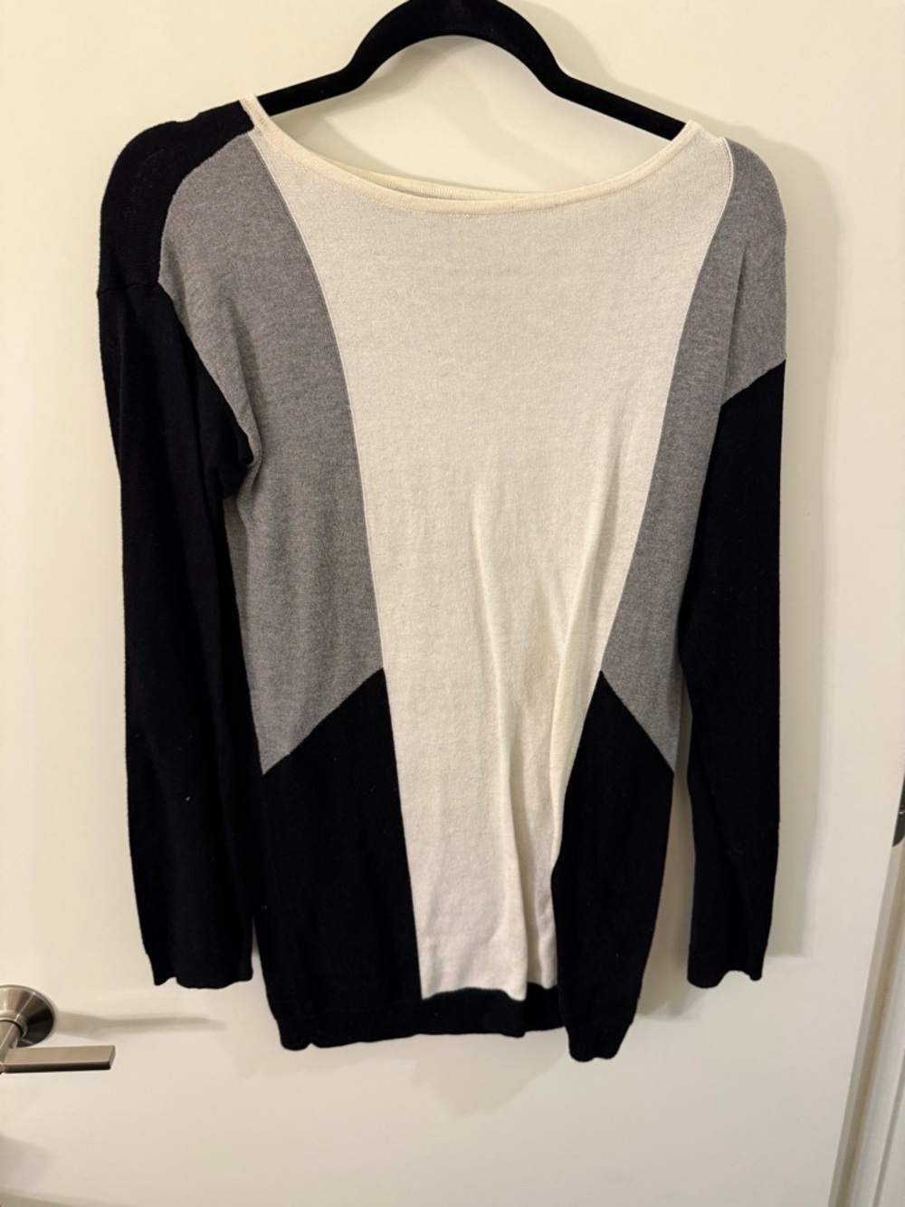 The Limited Black, Cream Colorblock Sweater